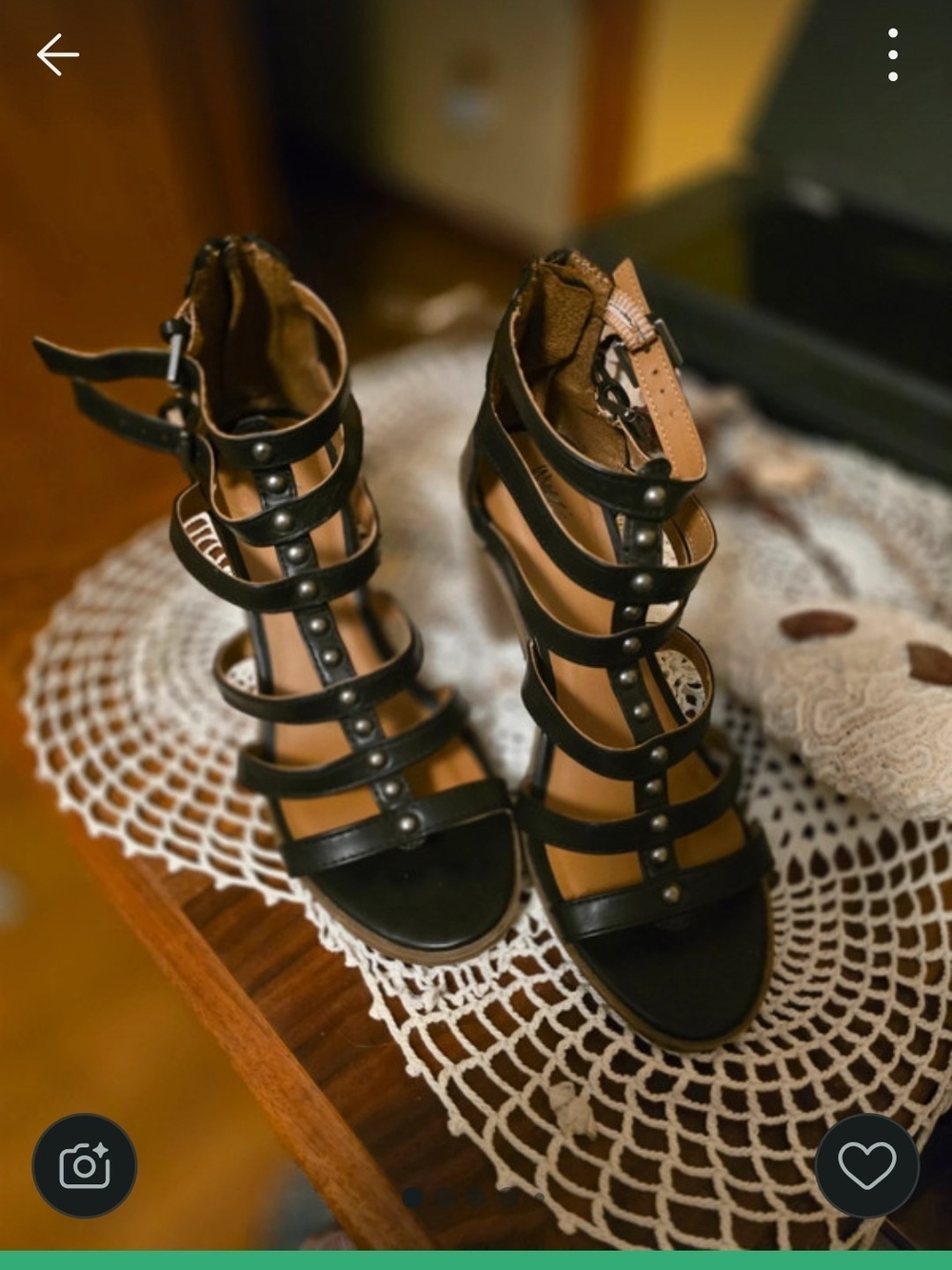 Mossimo Supply Co. Black Strappy Stud Gladiator Heels